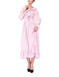 Mermaid Cotton Gathered  Vintage Party Dress/Maxi Dress  With a Bow(s)