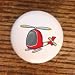 AIRPLANES #13782 RED HELICOPTER DRAWER PULLS KNOBS