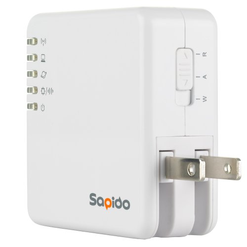 Sapido BRF70n Wireless-N Router with Built-in Power Adapter - AP, Wi-Fi AP, WISP, 2.4Ghz, 150Mpbs