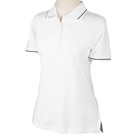 Buy Devon and Jones Ladies' Pima Pique Short-Sleeve Tipped Polo. D113W