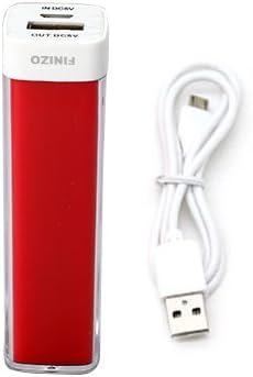 Finizo 2200mAh Lipstick Power Bank External Battery Charger (Red)