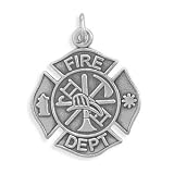 Fireman pendant necklace gift