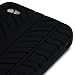 IPHONE 4S / 4 / 4G TYRE TREAD SILICONE SKIN CASE COVER PROTECTOR BLACK