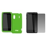 EMPIRE Neon Green Silicone Skin Case Cover + Screen Protector for Sprint HT ....
