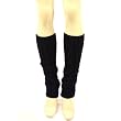 Winter Ski Cable Knit Slouch Leg Warmers Dancer Navy Blue