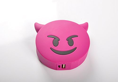 Glarehub DE1008 Emoji Power Bank - 3000 mAH capacity for iPhone ans Samsung devices with LED indicator, Single USB port, External charger