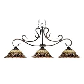 LAMPS BEAUTIFUL Tiffany Lamps, Tiffany Buckingham Three Light Island Lamp by Landmark... by Landmark