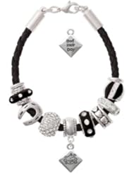 2-D "Bad Hair Day" with Girl on a Black Love & Luck Beaded Bracelet [Jewelry]
