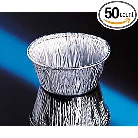 Fisherbrand Disposable Aluminum Dishes with Fluted Sides; 200mL