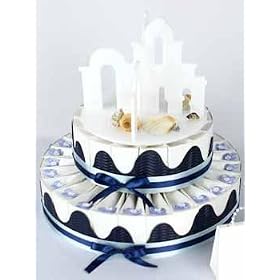 Greek Wedding Favor Cake-Unassembled