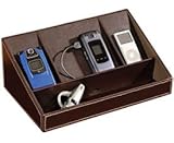 IMAGE OF Faux Leather Charging Station (Brown) (11.5