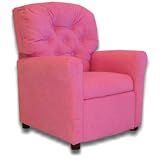 Classic 7 Button Childrens Recliner - color: Hot Pink Micro-Suede