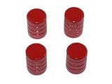 Tire Rim Wheel Aluminum Valve Stem Caps - Red Color