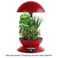 AeroGarden 3 Red w/Gourmet Herb Seed Kit