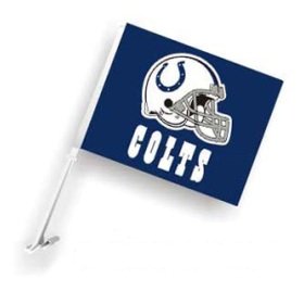 Indianapolis Colts Car Flag Vibrant Colors & Features the Team Logo Made with Sturdy Nylon