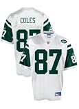 New York Jets Laveranues Coles Sale Replica NFL Equipment Youth White Jersey