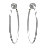 Cerceau 35mm Silver Hoop Clip On Earrings