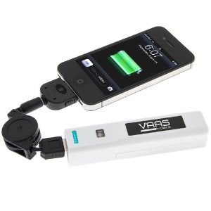 Vaas Mobile 2200mAh Portable Battery Pack with LED Flashlight for iPhone, iPod, iPad, Smartphones and Any USB Device