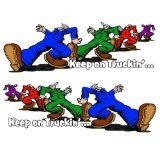 Keep on Truckin' Right & Left Decals Sticky-Dude