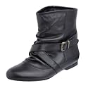 Red Herring-Black short pirate boots