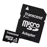 Transcend 2 GB microSD Flash Memory Card TS2GUSD