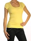 Splendid 1x1 Cap Sleeve Scoop in Lemon