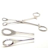 Tongue piercing slotted clamp