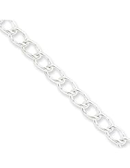 5.3mm, Silver Half Round, Wire Curb Chain, 18 inch