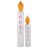Sienna R9405111 Decorative Twinkling Noel Candles 42 Inches and 26 Inches Tall with 150 Lights