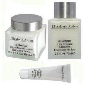 Elizabeth Arden Millenium 3 Piece Set - Day Renewal Emulsion (2.5 oz), Night Renewal Cream (1.7 oz), Eye Renewal Cream (0.5 oz)
