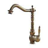 〔INK-03030359H〕　シングルレバーハンドル　混合水栓　 アンティークゴールド（古金）