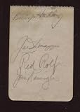Vin Auto Paper Sheet 4 Sigs Joe Dimaggio B & E Holgram - MLB Cut Signatures
