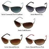 Juicy Couture - Juicy Couture Aviator Sunglasses PAT B/S: Satin Gold/Brown
