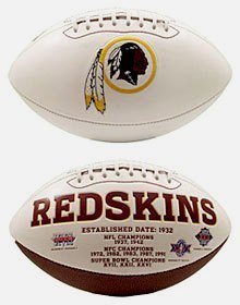 Washington Redskins Embroidered Logo Signature Series Full Size Football