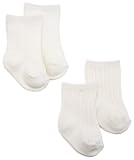 Jefferies Socks Cable Crew Sock, 2 Pack, White