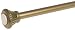 Croscill Barton Decorative Shower Curtain Tension Rod, Antique Gold