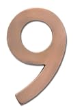 Architectural Mailboxes 3582AC-9 Solid Cast Brass 4-Inch Floating House Number, Antique Copper "9" Architectural Mailboxes 3582AC-9 Solid Cast Brass 4-Inch Floating House Number, Antique Copper "9"