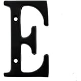 Bolton Hardware Letter 3 Inch Solid Brass Dark Oil Rubbed Bronze Finish House Letter Raised 3/16", Letter E