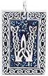 Celtic Letter "W" Pewter Pendant Necklace