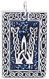 Celtic Letter "W" Pewter Pendant Necklace