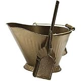 Hod & Shovel Set - Pebbled Ant. Brass