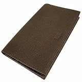 Gianfranco Ferre Dark Brown Logoed Soft Leather Checkbook Clutch