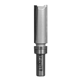 Click here to buy 11-690B, 1 2 Shank Straight Router Bit, 5 8 Cutter Diam., 1 Cutter Height With Bearing Kit by infinity Tools.