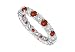 1.00cttw Natural White (SI-Clarity GH-Color) & Red Ruby (AAA-Quality - Red-Color) Eternity Band in 14K White Gold