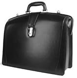 Bosca Partners Briefcase With Strap Black Old Leather