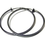 Beautiful Large Classic Hoop Clip Earrings for Non-Pierced Ears Hematite/Gray Tone ~ YOU CHOOSE YOUR SIZE from 1" to 2.5"