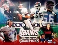 Bill Parcells, Phil Simms, & Lawrence Taylor autographed photo 16x20 (New York Giants 1986 Super Bow