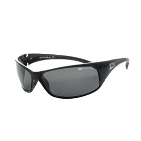 Click here to buy Recoil Snakes Sport Sunglasses with Shiny Black Frame and Polarized TNS Lens from Bolle by Bolle.