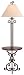 Iron Scroll Wooden Tray Floor Lamp