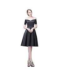Plus Size A-line Cocktail Knee Length Off the Shoulder Homecoming Dress/Prom Dress/Wedding Party Dress 